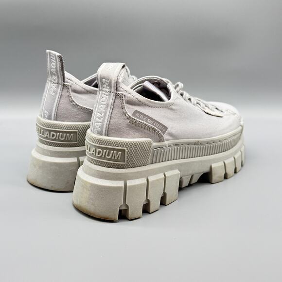 Palladium Shoes Womens 6.5 Gray Revolt Pallashock Canvas Chunky Platform Sneaker - Picture 9 of 13